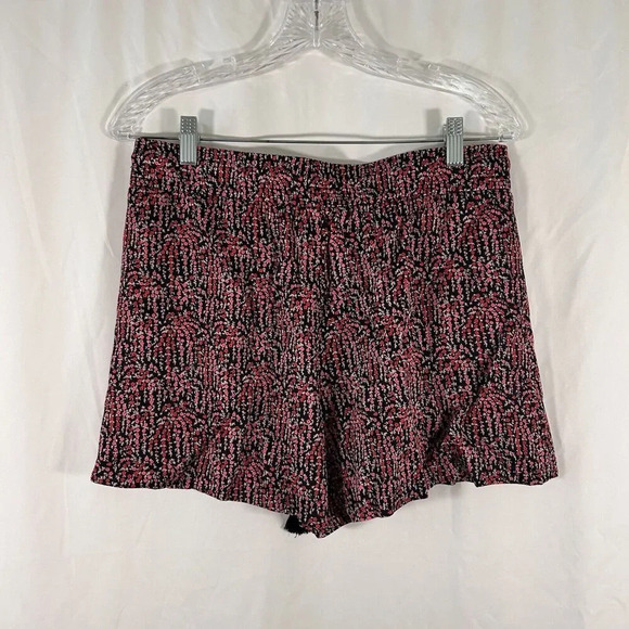 Ann Taylor Loft Shorts Women's Small Pink Red Floral Print Drawstring Pull on - Picture 6 of 7